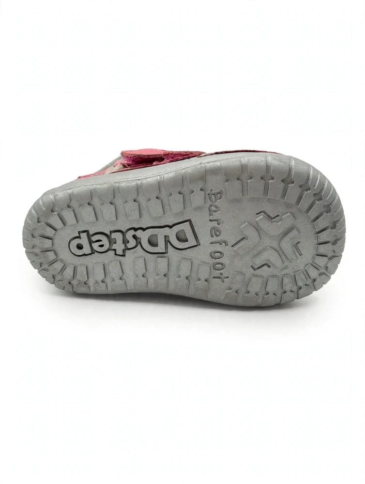 Dívčí zimní kožené barefoot boty D.D.step W070-328